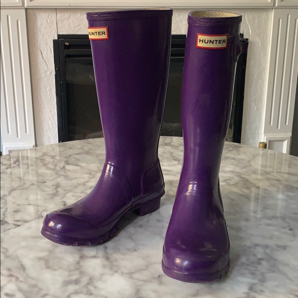 Kids’/Girls’ Hunter gloss rain boots size 6 UK 4
